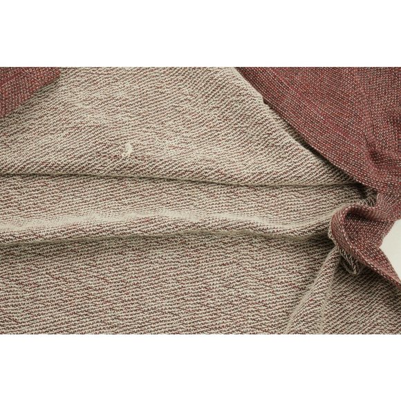 New Max Studio High Low Tunic Hoodie Women's Size L Red Funnel Neck Side Slit - Picture 8 of 10